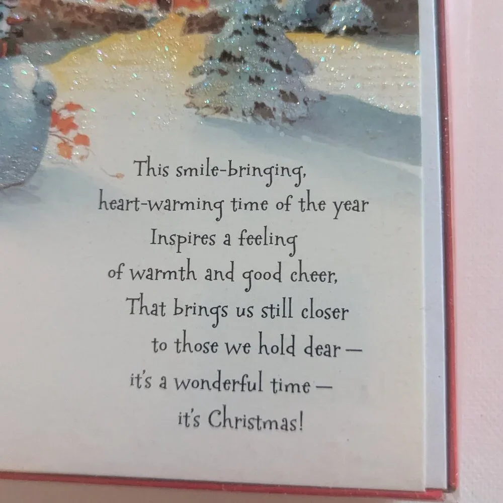 NWT 16 Winter Glitter Snow Christmas Cards American Greetings Sealed Box Holiday